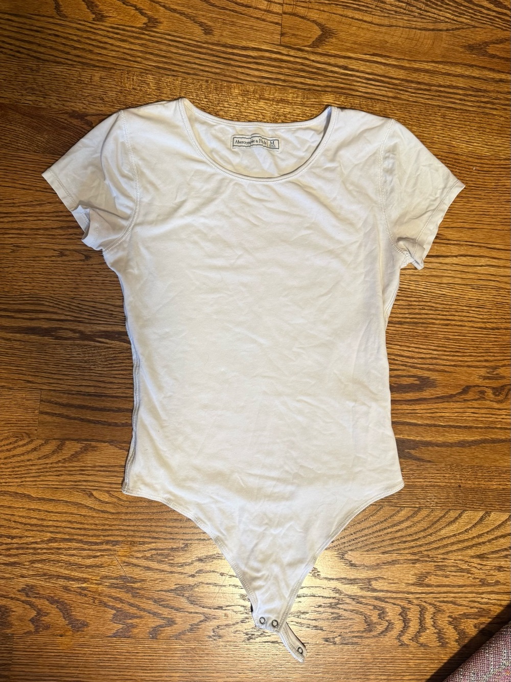 Abercrombie & Fitch White Short Sleeve Bodysuit